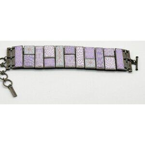 JILZARAH Square Rectangle Cobblestone‎ Bracelet French Lavender 6” To 7”